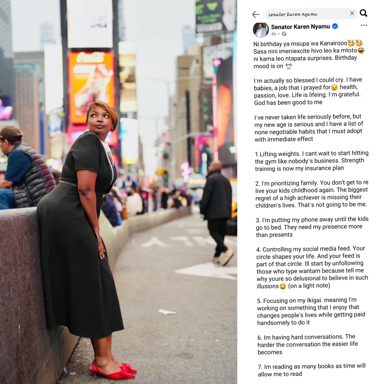 Karen Nyamu Marks 38th Birthday with Powerful Resolutions